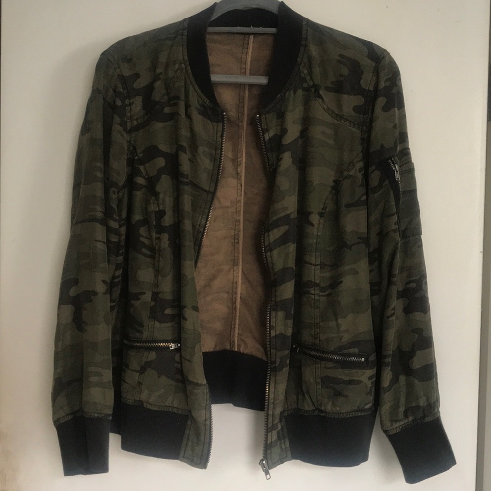 Dear John camo bomber jacket.
